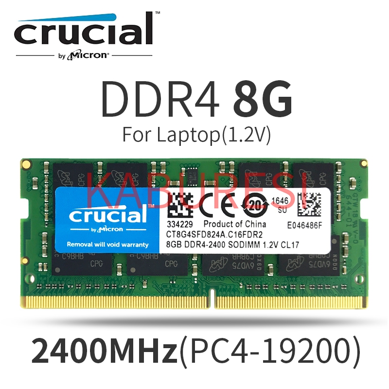 Crucial CT8G4SFD824A 8GB DDR4 2400 PC4 192000 CL17 