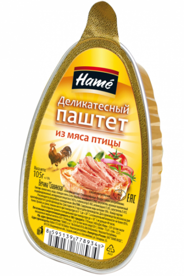 Pate gan gà nhập khẩu nga hộp nhôm cao cấp 105g - hamé - ảnh sản phẩm 2