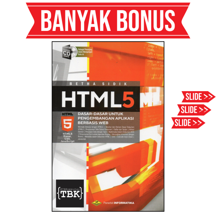 BUKU HTML 5 DASAR DASAR UNTUK PENGEMBANGAN APLIKASI BERBASIS WEB BETHA ...