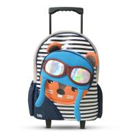 toTs - 460102 Squirrel traveling trolley bag กระเป๋าล้อลากเด็กสำหรับเดินทางลายคุณกระรอกนักบิน