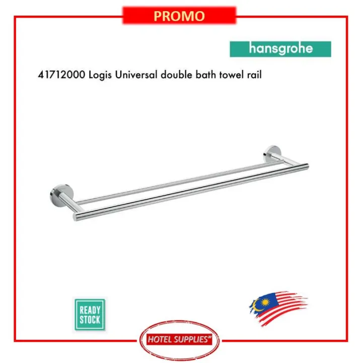 [PROMO] HANSGROHE Logis Universal Double Bath Towel Rail 600mm | Lazada