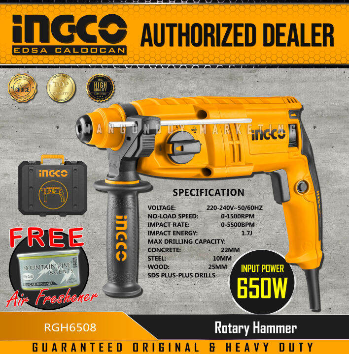 INGCO Rotary Hammer 650w (RGH6508) with FREE Mountain Pine Scents