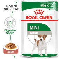 Royal Canin Mini Adult pouch อาหารเปียกสุนัขโต ขนาดเล็ก อายุ 10 เดือน–12 ปี กล่อง 85 กรัม(1กล่องมี12ซอง)