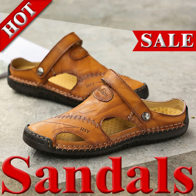 Handmade Sandals Summer High Quality Men Leather Classic Roman Sandals Outdoor Beach Rubber Men Slipper Water Trekking Sandals