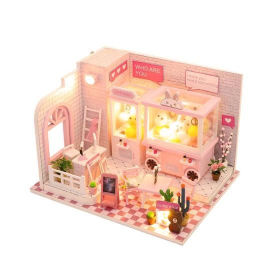 Girl doll house furniture toy diy miniature room diy wooden dollhouse - ảnh sản phẩm 6