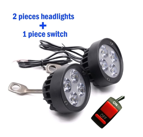 MOTORCYCLE SPOTLIGHT LED WITH ON OFF SWITCH SPORTLIGHT SPOT LIGHT MOTOR ...