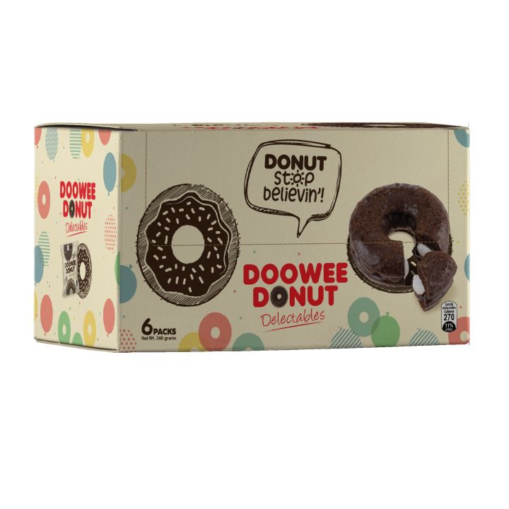 Doowee Donut Delectables Choco Mallow 60g By 6 Pcs 