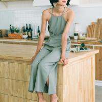 HolidayQueen เสื้อผ้าผู้หญิง Jumpsuits Backless แฟชั่นหญิง PLAIN Full ความยาว Jumpsuit สูงเอว Casual จัดส่งฟรี S8072