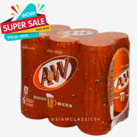 เอ แอนด์ ดับบลิว รูทเบียร์ เครื่องดื่มกลิ่นรูทเบียร์ 325มลX6. (A&amp;W Root Beet Soft Drink 325mlx6)