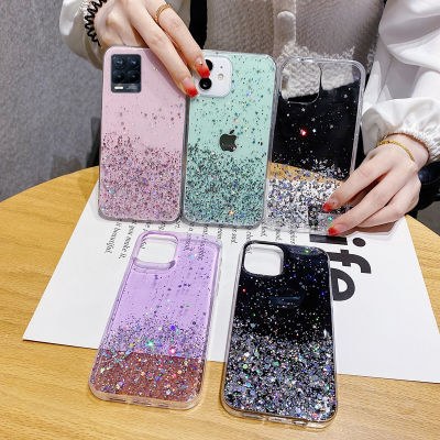 Ready Stock Case Realme 8 5G 8 Pro เคส Realme X7 Pro Realme 7 5G 7 Pro เคสโทรศัพท Casing Clear Shiny Sequins Phone Case TPU Protective Soft Cover