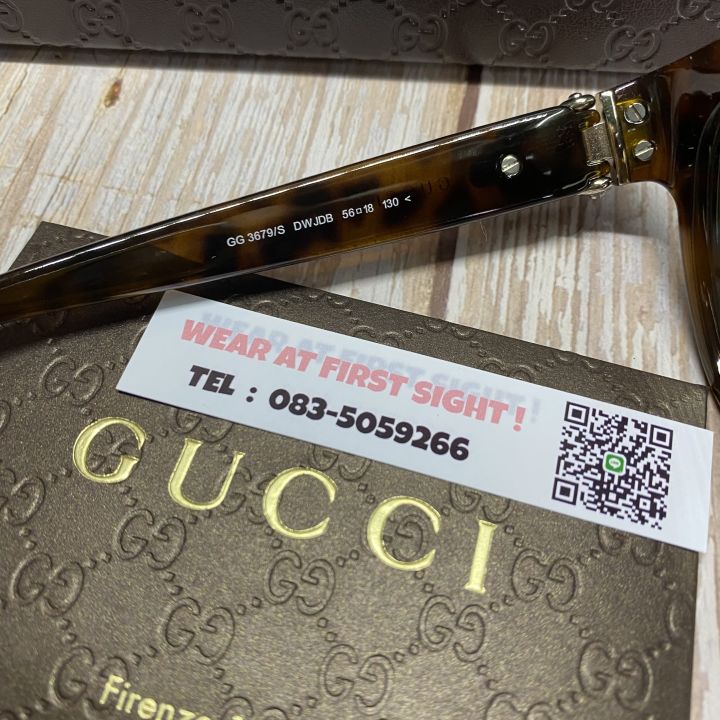 gucci-แว่นกันแดด-รุ่น-gg3679-dwjdb-ของแท้100-รับประกันศูนย์1ปี-อุปกรณ์ครบ-กล่อง-ใบรับประกัน-ผ้าเช็ด