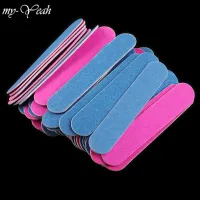 myyeah 1Pcs/set Multi Color Nail Art Double Sided 100/180 Grit Polishing Shaping Sanding File Sand Paper Nail Care Manicure Tool