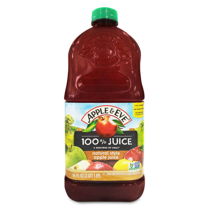 Apple & Eve 100 Juice Natural Style Apple (No Sugar Added) 64oz /1