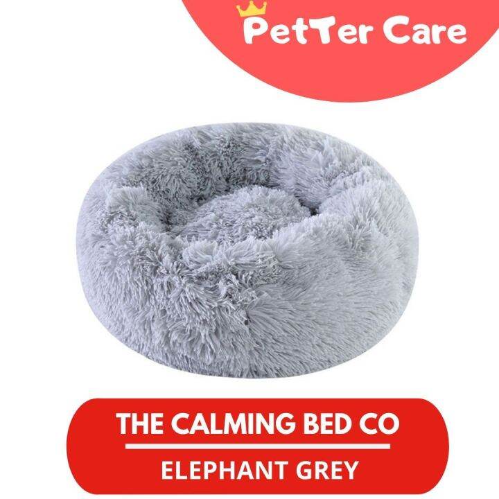 The Original Calming Bed Elephant Grey AntiAnxiety Bed for Dogs and