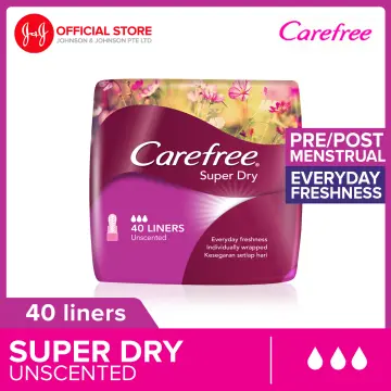 Buy Carefree Super Dry Unscented Panty Liners 20 pcs Online at