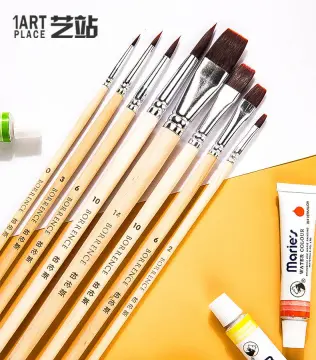 3pcs Watercolor Painting Brush Set Nylon Hair Brushes Suitable For Drawing,  Watercolor, Oil, Acrylic Paint, Beginner Artists