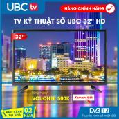 [Trả góp 0%]Tivi LED UBC HD 32inch DVB-T2 (đen) Model 32P700S Bảo hành 2 năm tại nhà công nghệ dò kênh tự động Free-to-Air âm thanh Dolby