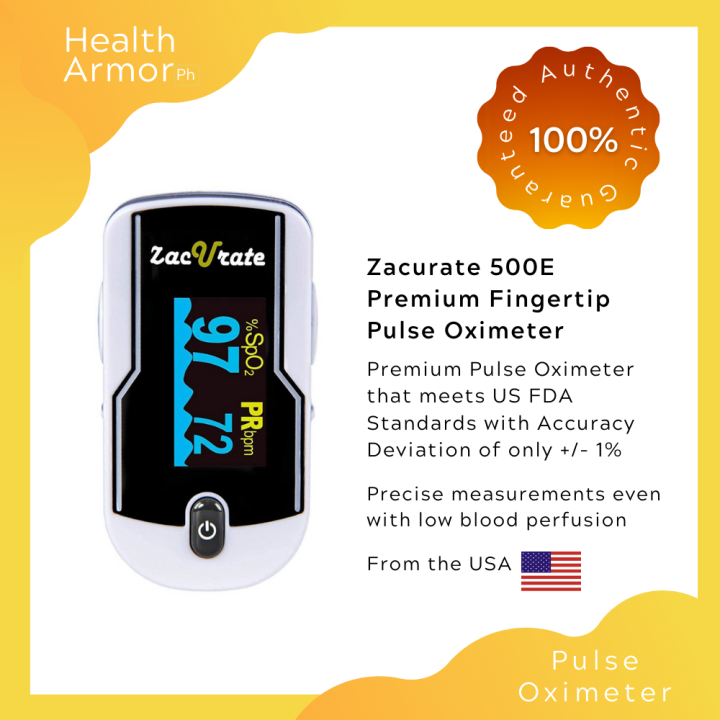 Zacurate 500E Premium Fingertip Pulse Oximeter Lazada PH