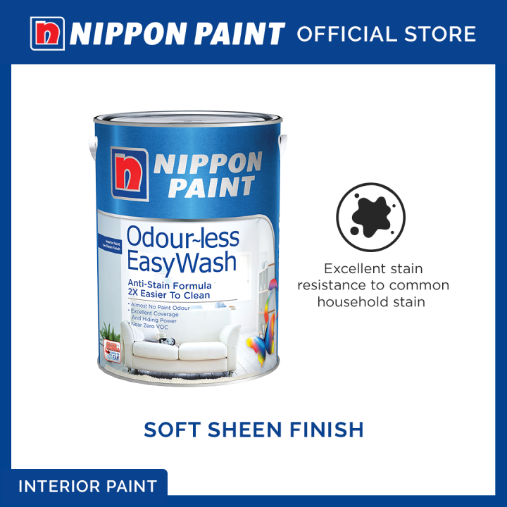 Nippon Paint Odour-less EasyWash - Soft Sheen - Blue-Greens - 1L/5L ...
