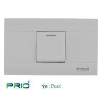 PRIO Pearl White สวิตช์ 1 ทาง หน้ากากพลาสติก สีขาว ขาวกว่า สวยหรู