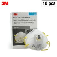 [มีสินค้าพร้อมส่ง] 3M 8210V N95 ชนิดมีวาล์ว (10ชิ้น) [คล้องหัว] หน้ากากป้องกันฝุ่น 3M Valved PM2.5 8210V (เอ็น95) *แถมฟรี Alcohol Spray card ขวดสเปรย์แบบการ์ดพกพา 20ml.