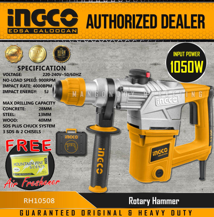 INGCO Rotary Hammer 1050w (RH10508) With FREE Mountain Pine Scents ...