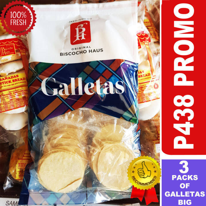 3 Packs Galletas Big Iloilo Original Biscocho Haus Best Seller Pasalubong  Ilonggo Snacks Limited Edition Promo Bacolod Favorites Freshly Baked  Authentic Iloilo Made Cash on Delivery | Lazada PH