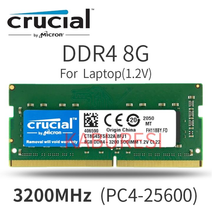 Crucial - DDR4 - module - 16 GB - SO-DIMM 260-pin - 3200 MHz / PC4