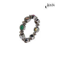 Jees Jewelry : The Navarattana Ring แหวนนพเก้าสีรมดำ รุ่นซิกเนเจอร์