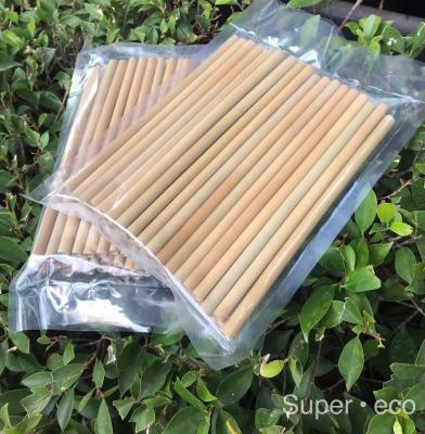 หลอดไม้ไผ่ - bamboo straws [แบบบรรจุ 100 ชิ้น ]