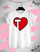 เสื้อยืดอักษรหัวใจ อักษร E ต้อนรับวันวาเลนไทน์ วันแห่งความรัก ด้วยเสื้อยืด Valentine สีสันสดใส ใส่สบาย ไม่ยืด ไม่ย้วย