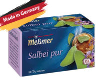 Messmer Tea SALBAI PUR 20 teabags เมสเมอร์ชาสมุนไพรเสจ Sage Pure 20 ซอง/กล่อง ชาสมุนไพรนำเข้าจากเยอรมัน