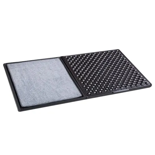 Disinfectant Black Foot Bath with Drying Mat (3D Easy Clean Rubber