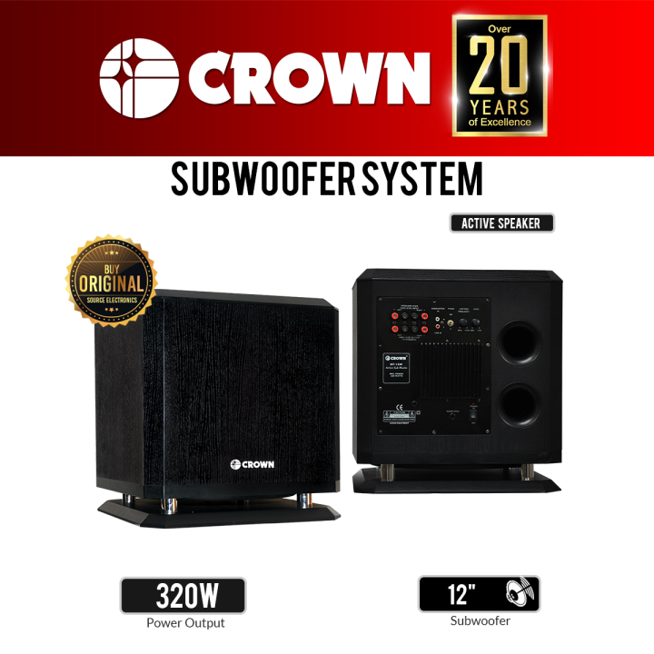 Crown BF12W 12" Active Home Theater SubWoofer Lazada PH