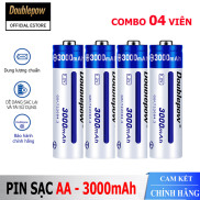 Hộp 4 viên Pin tiểu sạc AA 3000mAh Doublepow cao cấp pin xanh - Bảo hành