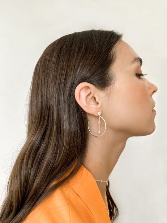 haus-of-jewelry-bohemian-diona-hoop-earrings-ต่างหูเงินแท้-ประดับเพชรคิวบิกเซอร์โคเนีย-cubic-zirconia