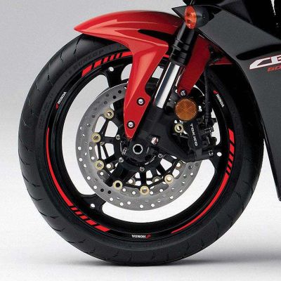 1 ชุดสติกเกอร์ขอบ 17 นิ้วสำหรับรถจักรยานยนต์สะท้อนแสงสำหรับ Honda CB CBR CBR500R 650F CB500F CBF 1000 CB190R