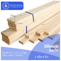 ไม้โครงสนรัสเซีย (Battens) ขนาด 2ซม. × 4.6ซม. × 1.5เมตร แพ็ค 8 ชิ้น SAK WoodWorks (ส่งจากไทย)