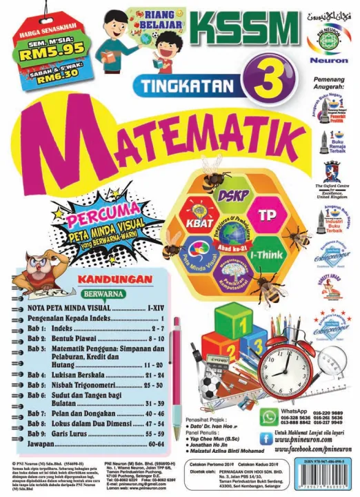 Riang Belajar Kssm Matematik Tingkatan 3 Buku Latihan Topikal Nota Lazada