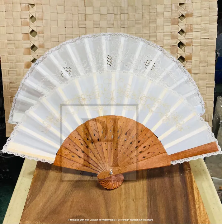 Chiffon Hand Fan , Pamaypay , Native Hand Fan, EMBROIDERY Hand FAN