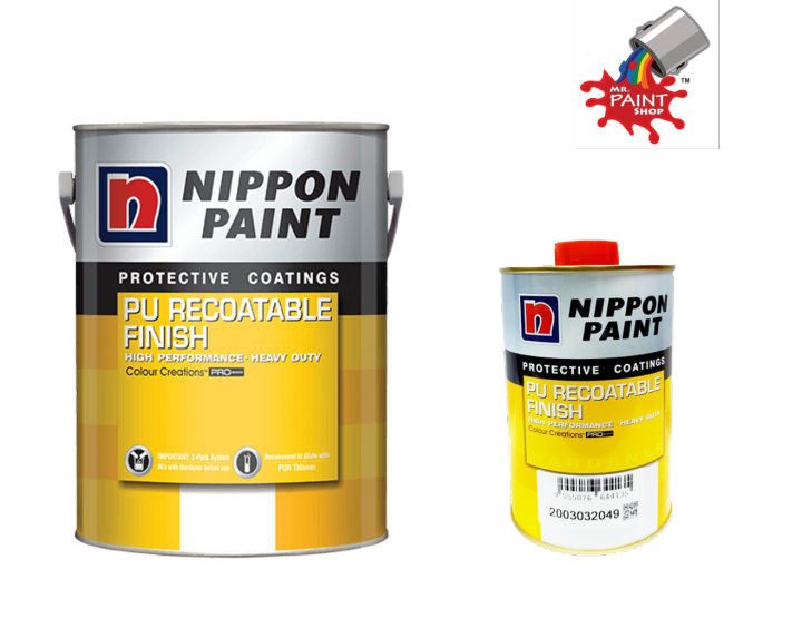 5L SET NIPPON PAINT PU RECOATABLE FINISH (+ HARDENER) - CLEAR GLOSS ...