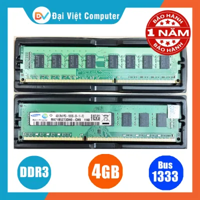 Ram máy tính 4GB DDR3 bus 1333 PC3 10600 ( nhiều hãng)samsung/hynix/kingston/micron, crucial/navia - PCR3 4GB
