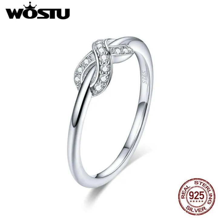Women's Gold Plated Simple Rings 925 Sterling Silver Eternity Jewelry Lover Gift 