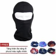 Mũ trùm đầu ninja hở mắt đi phượt+ Tặng kèm 1 khăn đa năng thumbnail