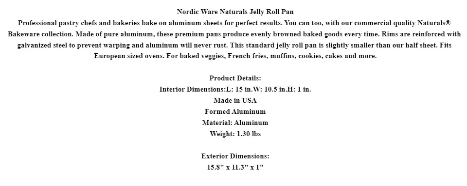 Naturals® Jelly Roll Pan