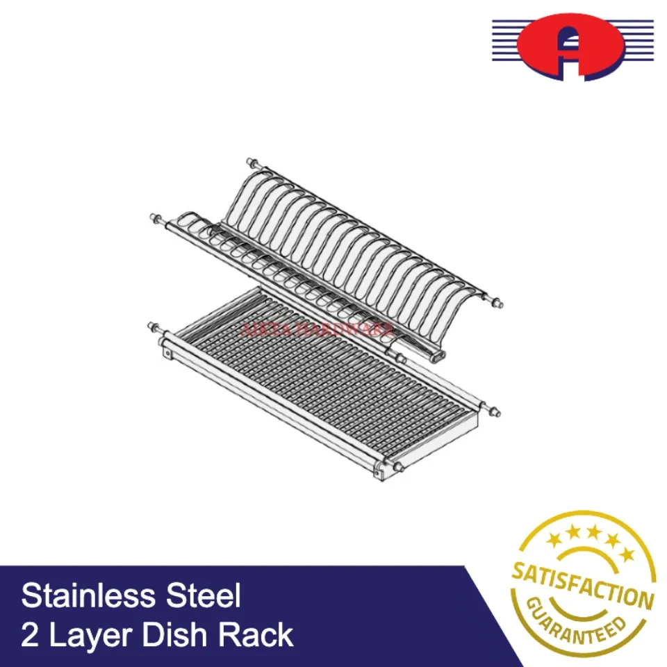 STAINLESS STEEL DISH RACK FOR KITCHEN CABINET HANGING DISH RACK RAK PINGGAN  600MM 800MM 900MM