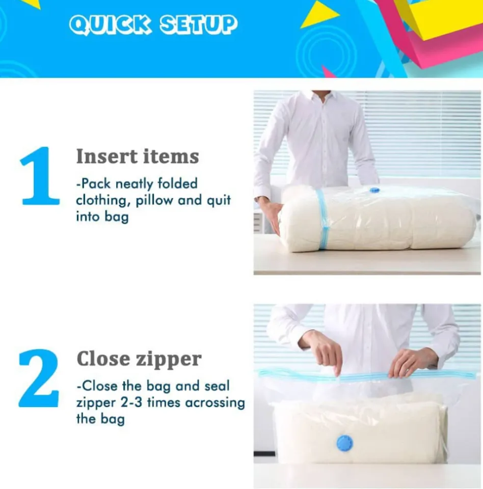 1pc Household Vacuum Compression Bag, Vacuum Storage Bag For Blankets  Quilts Pillows Clothes, Space Saver Bag Closet Organizer, Large Capacity Storage  Bag, Quilt Clothing Packaging Bag, Stuff Bag Sanitary Bag Pad Bag