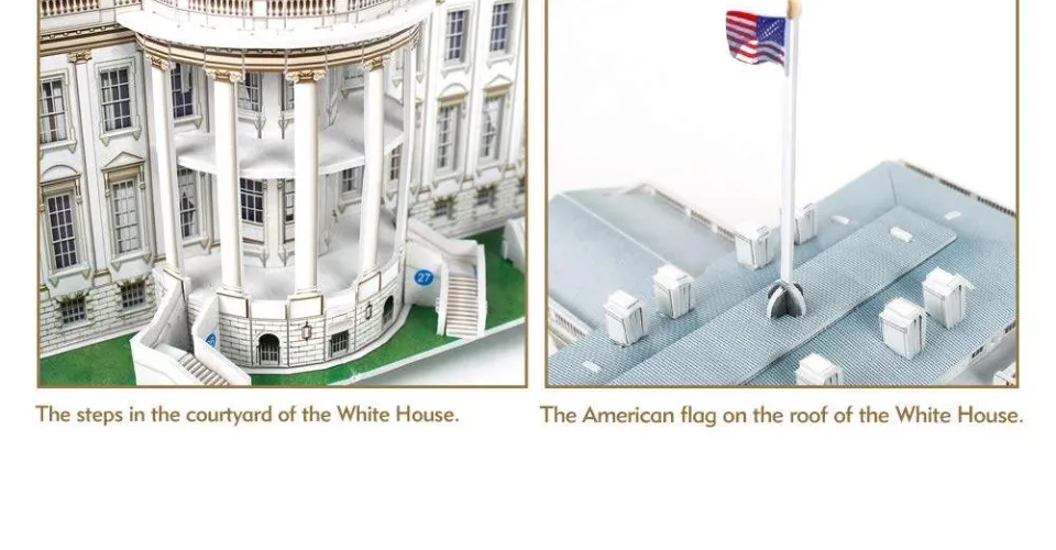 3D Puzzle CubicFun The White House #C060h ทำเนียบขาว สหรัฐอเมริกา ตัวต่อ  3มิติ จำนวน 56ชิ้น จิ๊กซอว์ 3มิติ ชุดตัวต่อ ของเล่น - Toys Store |  Lazada.co.th