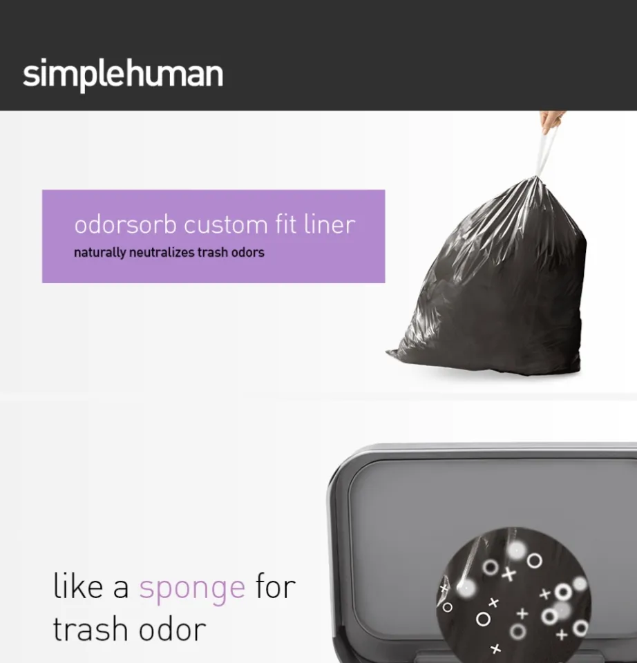 simplehuman Code H Odorsorb Custom Fit Drawstring Odor Absorbing