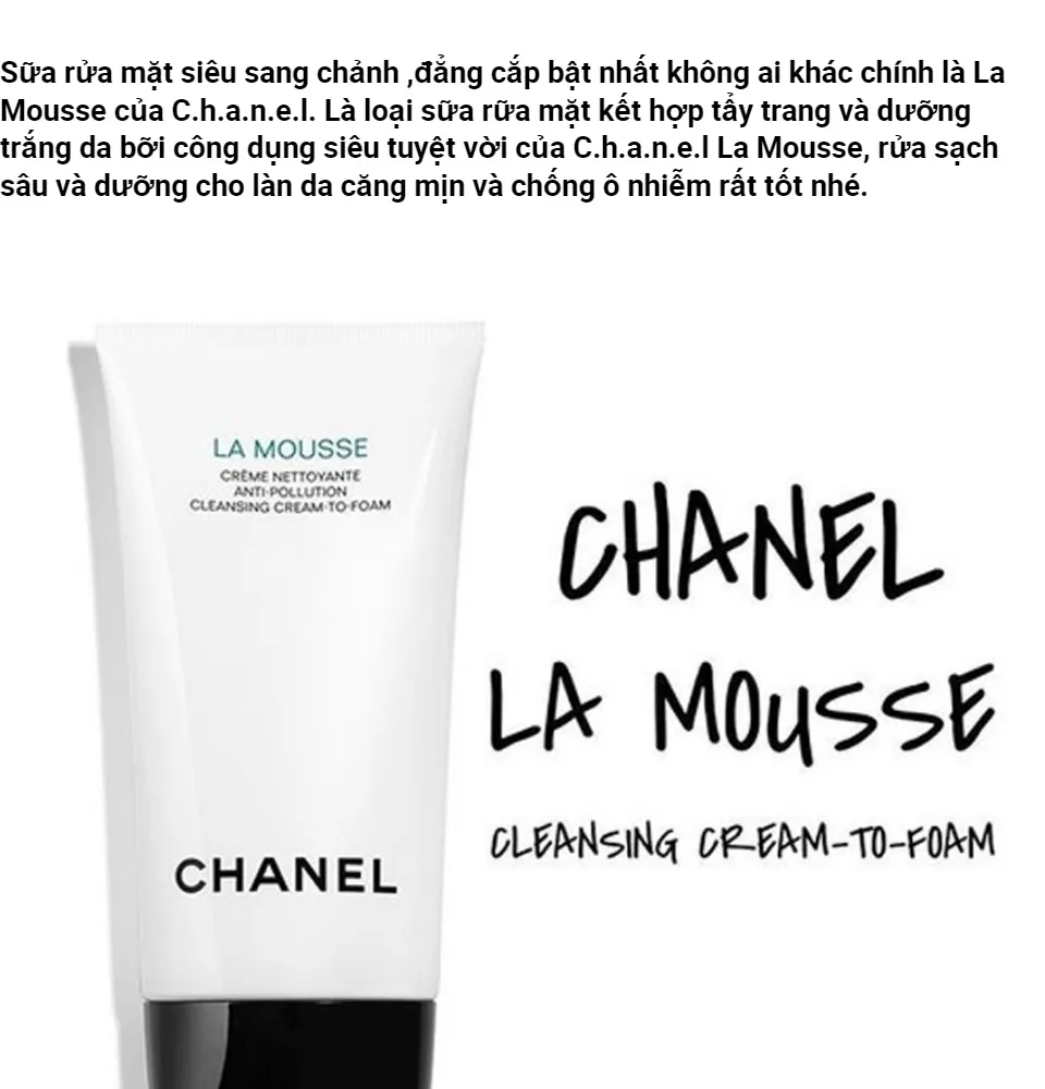 150 ml Chanel La Mousse Anti Pollution Cleansing Cream To Foam  Tracking   eBay